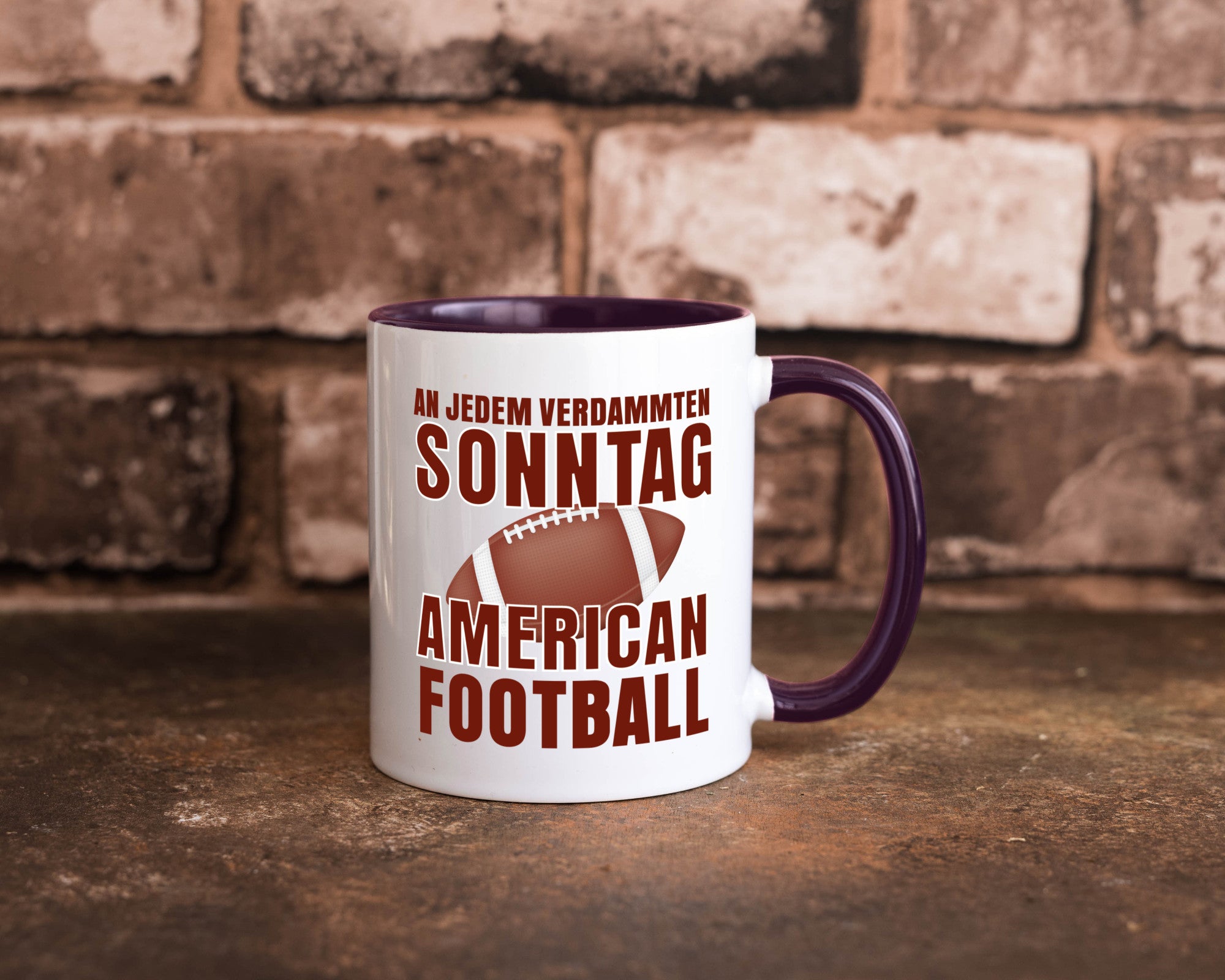 American Football | Sportfan Motiv jeden Sonntag Humor Geschenkidee Tasse