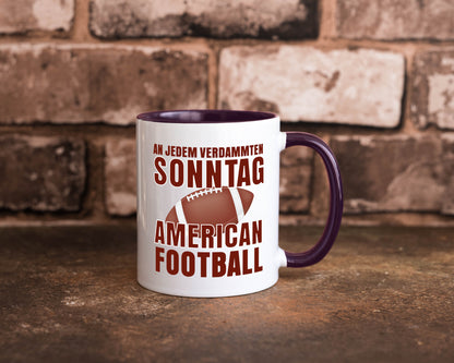 American Football | Sportfan Motiv jeden Sonntag Humor Geschenkidee Tasse