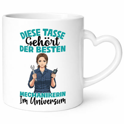 Im Universum: Mechanikerin | KFZ lustiger Spruch Geschenk Humor Geschenkidee