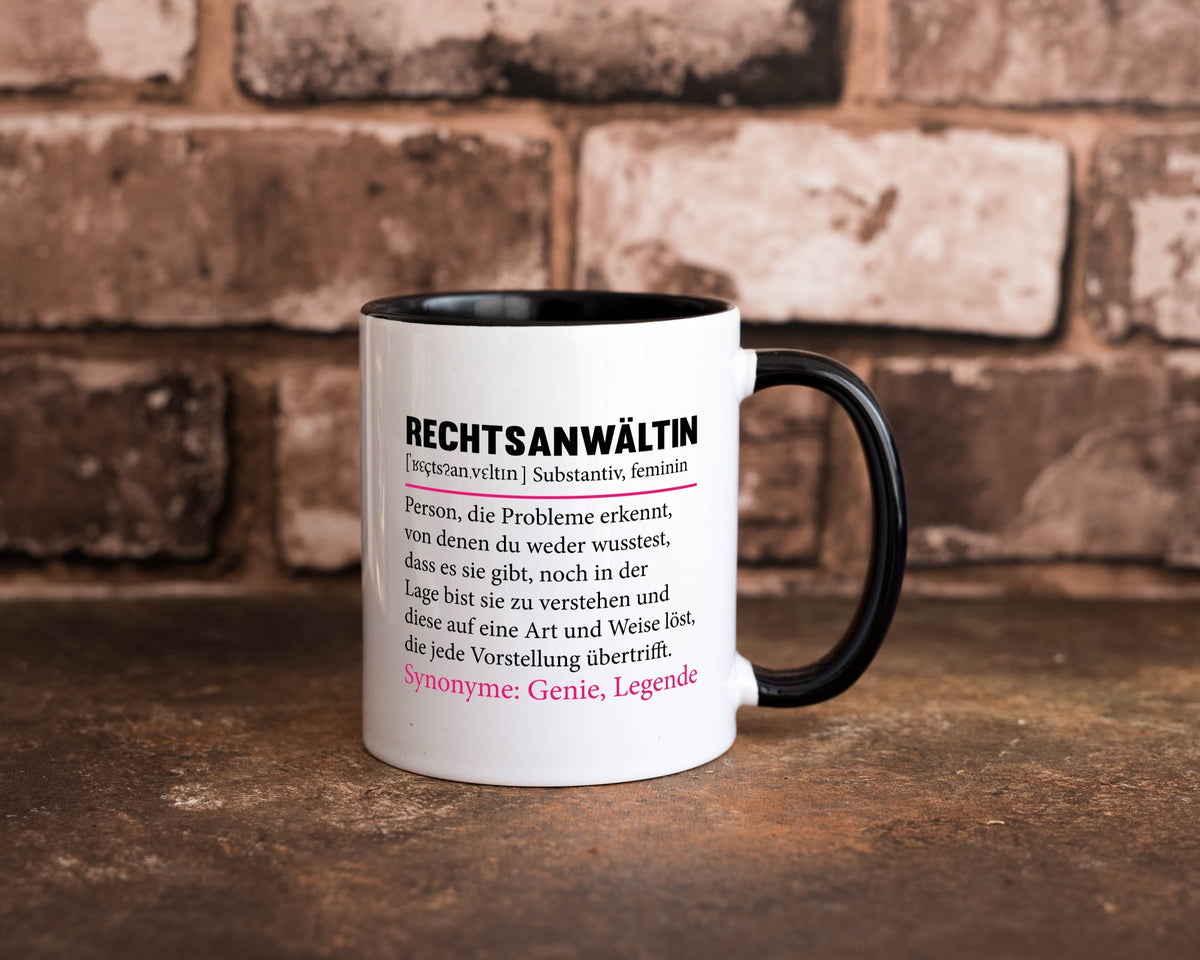 Rechtsanwältin | Spruch Jurstin Anwältin Humor v2 lustiger Geschenk Tasse