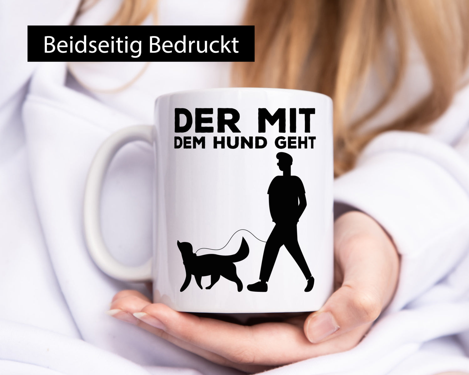 Der mit dem Hund | Hundebesitzer Tasse Spaziergang Geschenk Tierliebhaber Humor