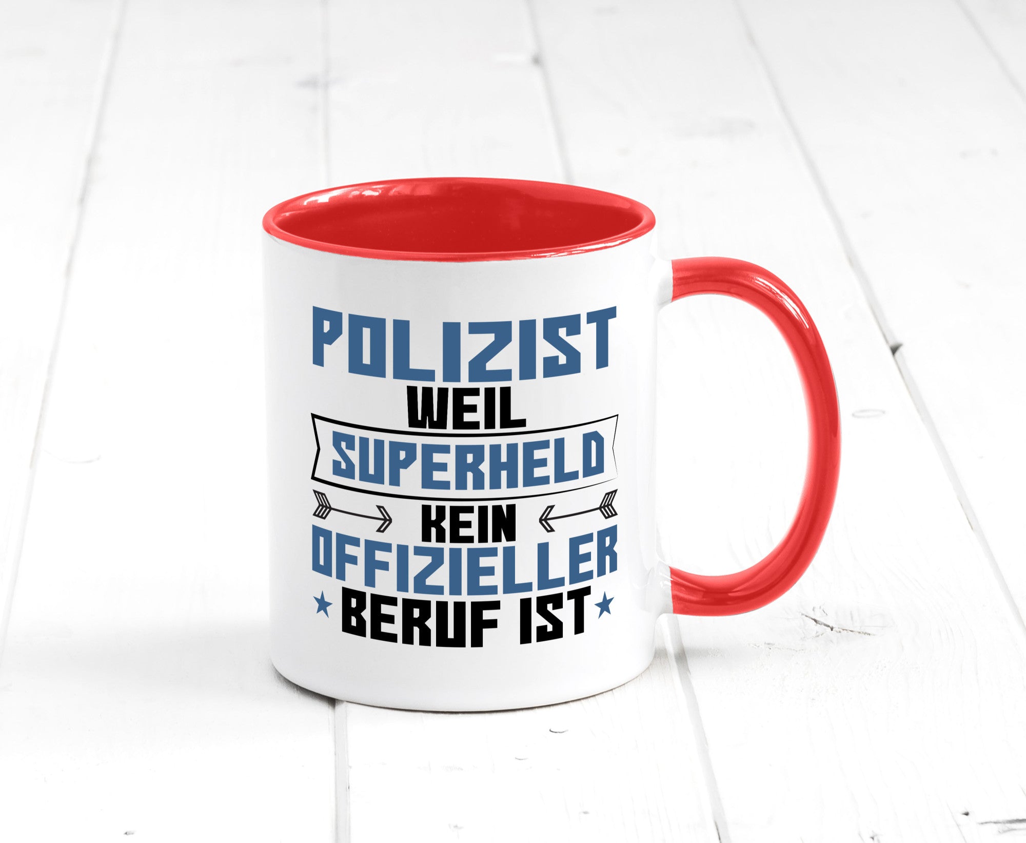 Superheld Polizist | Polizei lustiger Spruch Geschenk Humor Geschenkidee Tasse