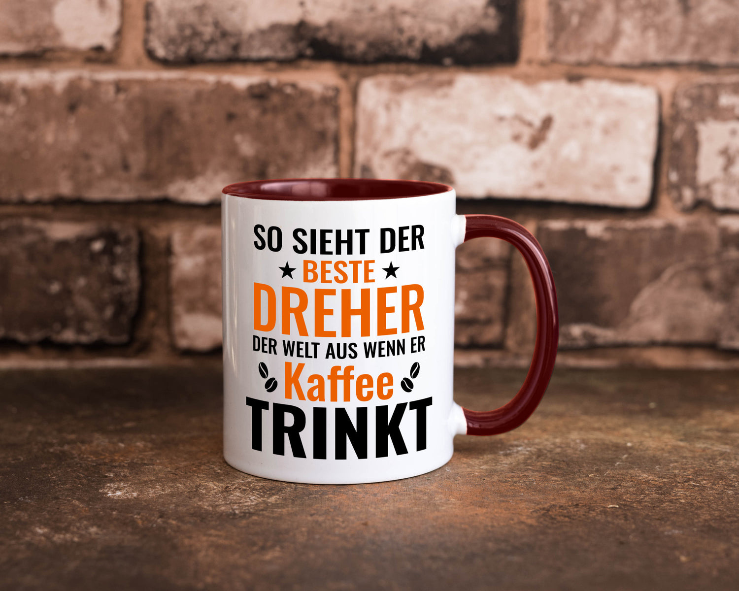 Kaffee trinkt: Dreher | Fräser Geschenkidee Humor Tasse