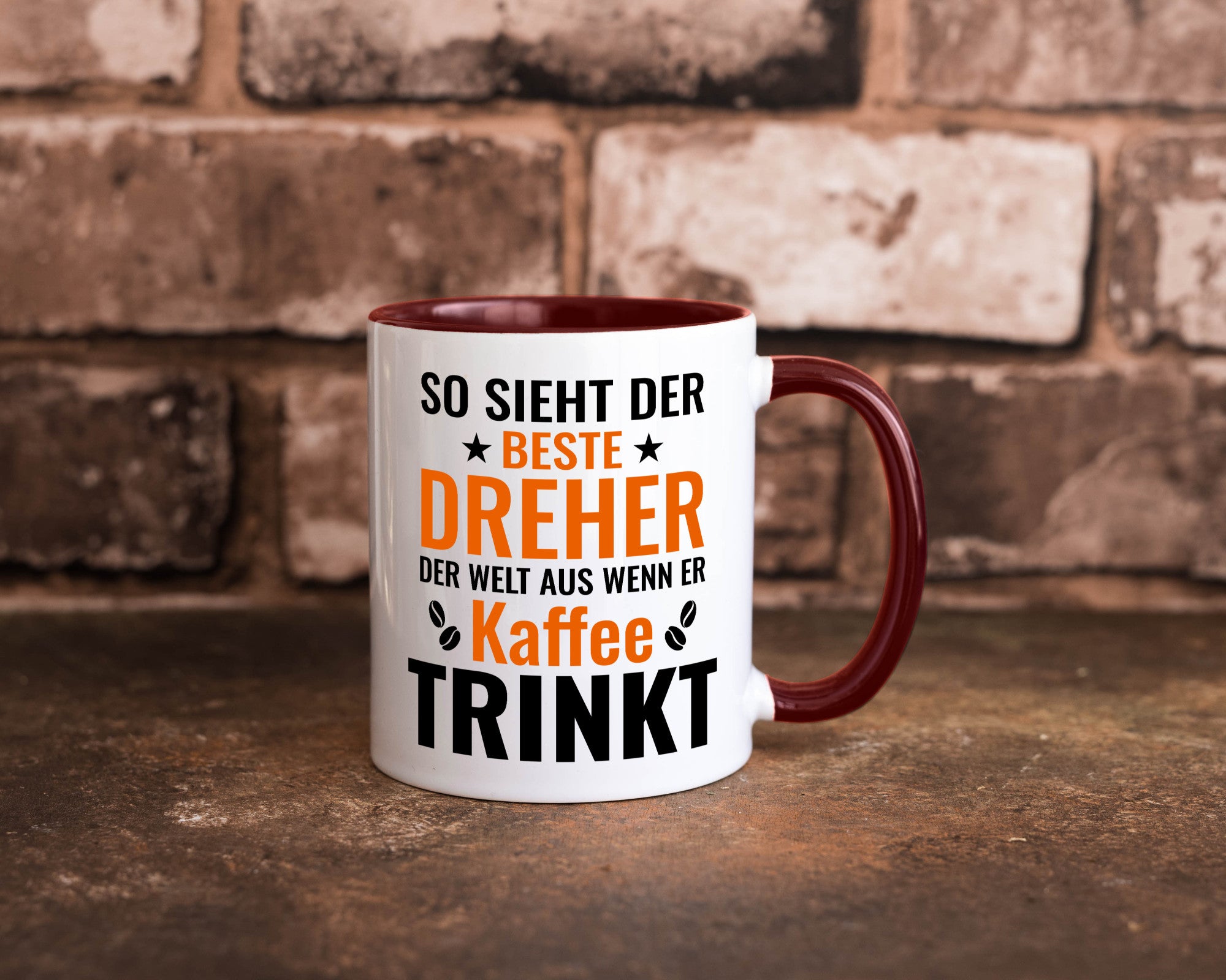 Kaffee trinkt: Dreher | Fräser Geschenkidee Humor Tasse