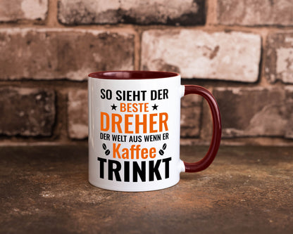 Kaffee trinkt: Dreher | Fräser Geschenkidee Humor Tasse