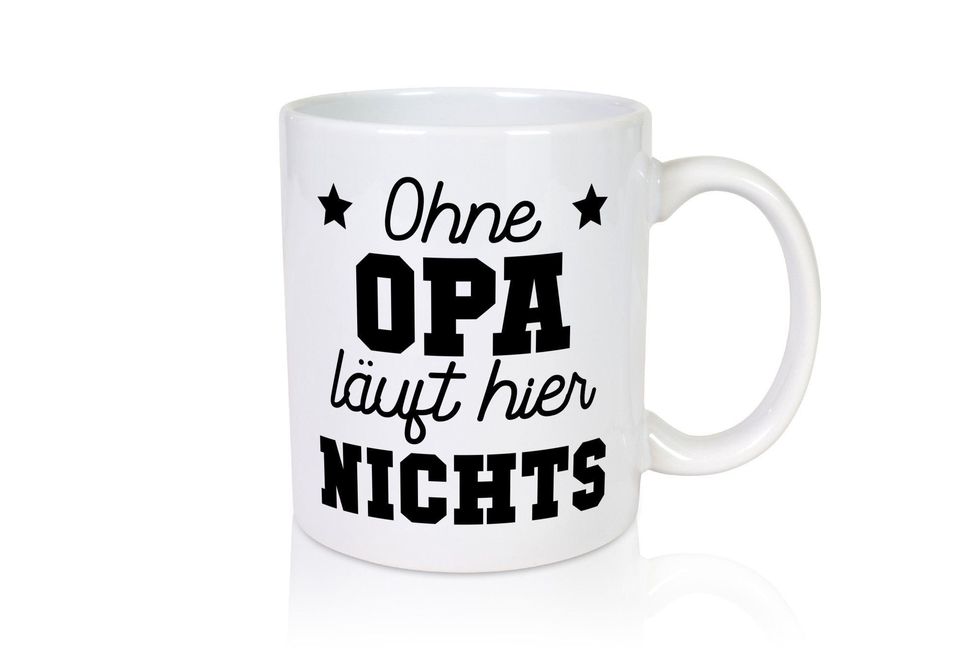 Ohne Opa läuft hier nicht | Großvater lustig Familie Geschenkidee Geschenk Tasse