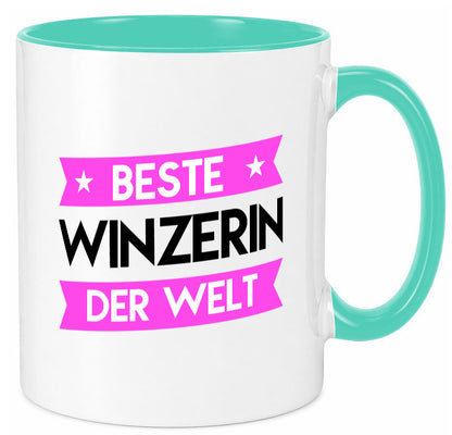 Beste Winzerin | Weinbauer Wein Geschenk Humor Geschenkidee lustiger Spruch Tasse
