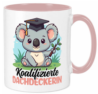 Koalifizierte Dachdeckerin | Dachbau Hausbau Geschenk Humor Geschenkidee Tasse