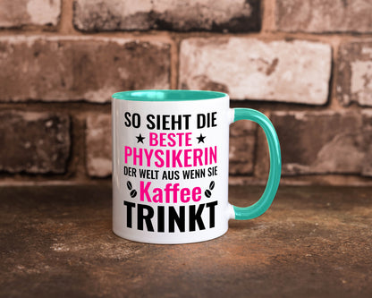 Kaffee trinkt: Physikerin | Physik Geschenk Humor Geschenkidee lustiger Spruch
