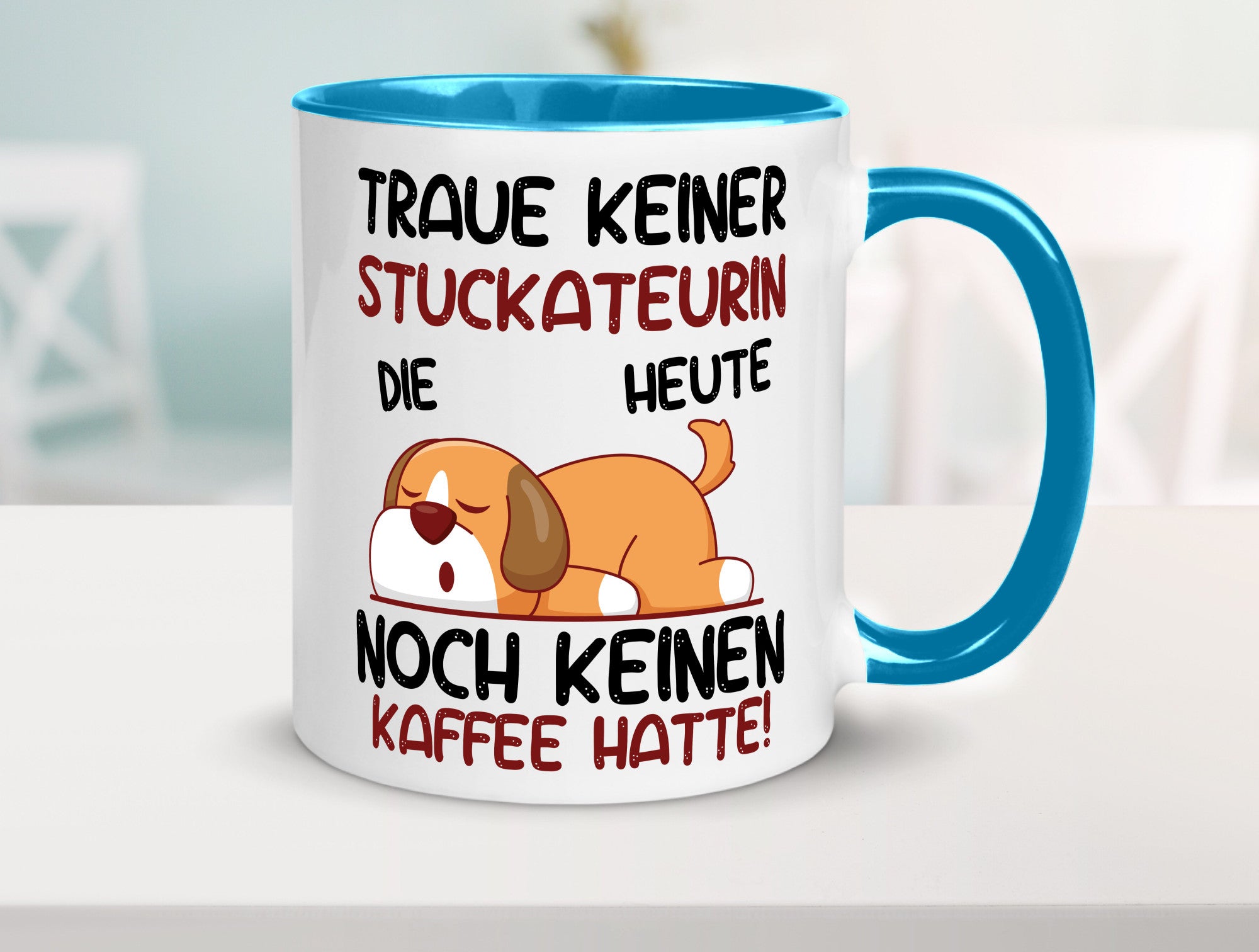 Traue keiner Stuckateurin | Innenausbau lustig Humor Geschenkidee Geschenk Tasse