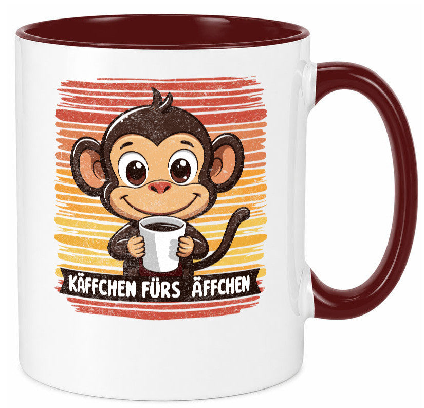 Käffchen fürs Ã„ffchen | Kaffeetrinker Affe v2 lustiger Spruch Geschenk Humor Tasse