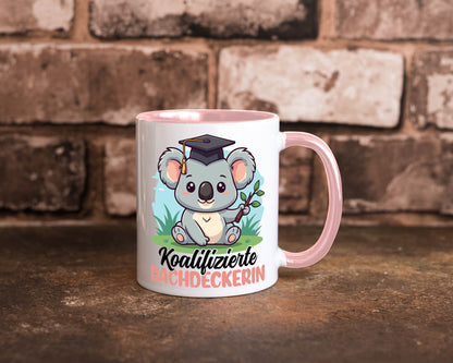 Koalifizierte Dachdeckerin | Dachbau Hausbau Geschenk Humor Geschenkidee Tasse