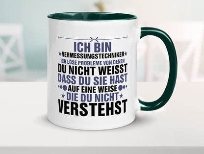 Löse Probleme: Vermessungstechniker | Techniker Humor Geschenkidee Tasse