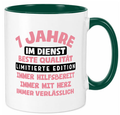 7 Jahre im Dienst | Jubiläum Arbeit v11 lustiger Spruch Geschenk Kollegen Büro