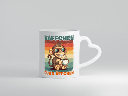 Käffchen fürs Äffchen | Affe Vintage Humor Geschenkidee Tasse