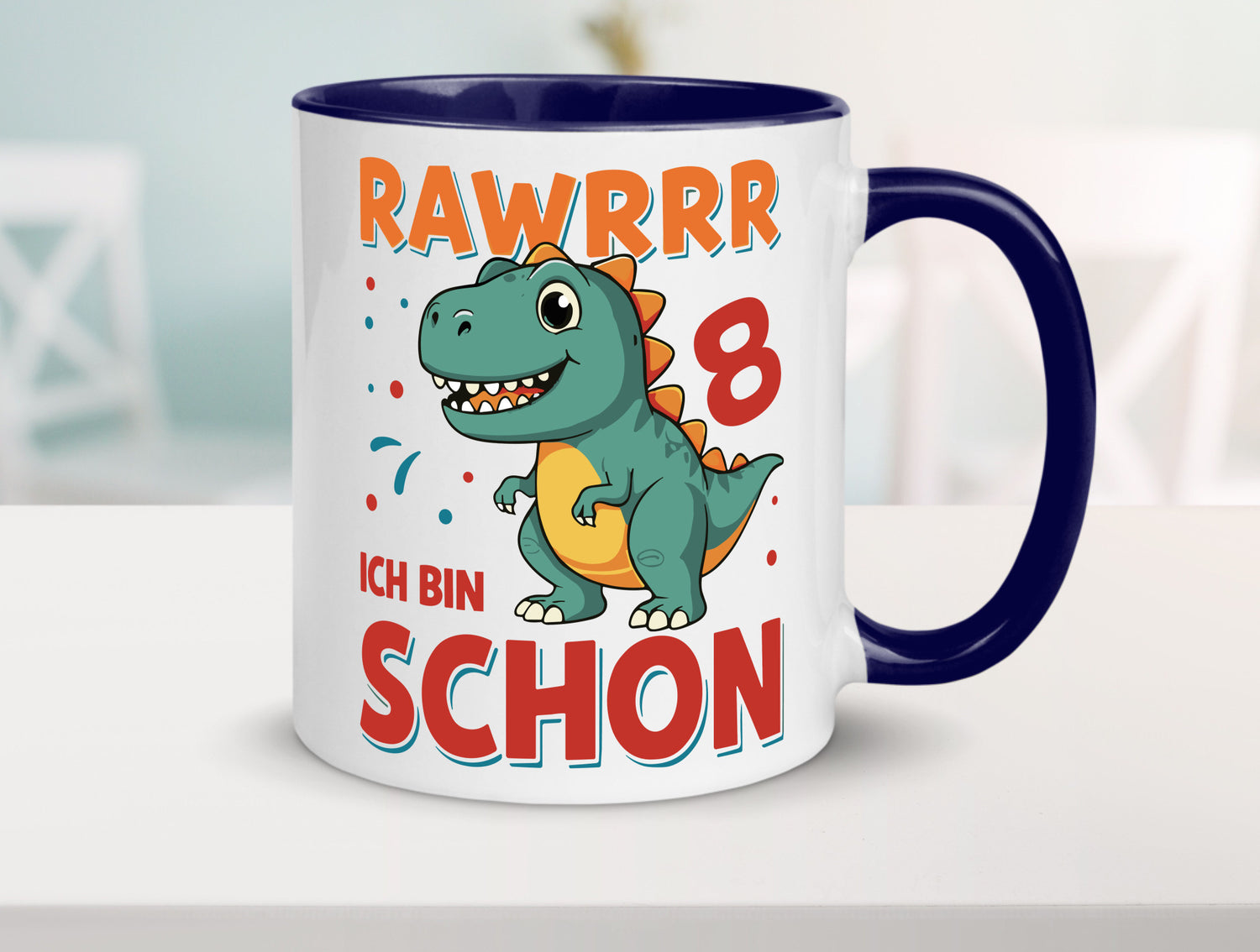 8. Geburtstag | 8 Jahre Raw ich bin schon T-Rex Geschenk Geschenkidee lustiger