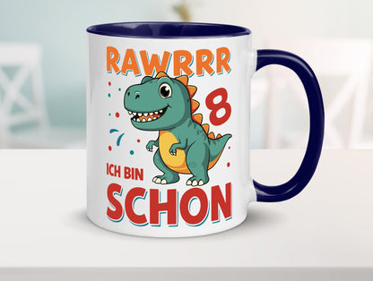 8. Geburtstag | 8 Jahre Raw ich bin schon T-Rex Geschenk Geschenkidee lustiger