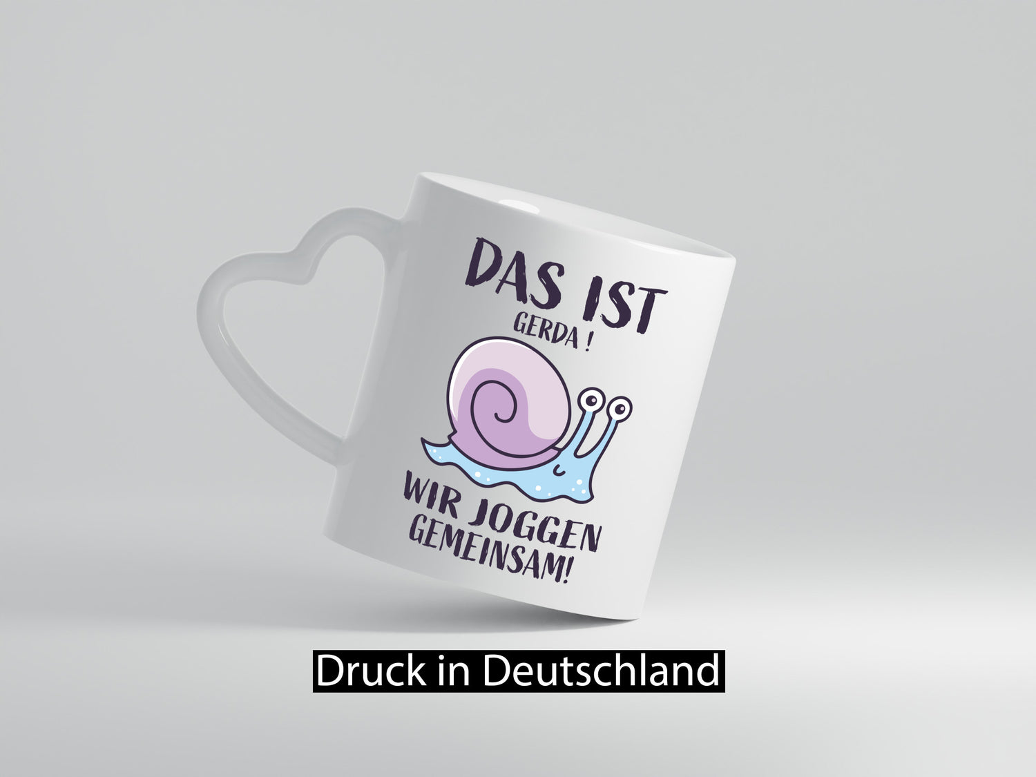 Gerda | wir joggen gemeinsam Schnecke Humor Geschenkidee Tasse