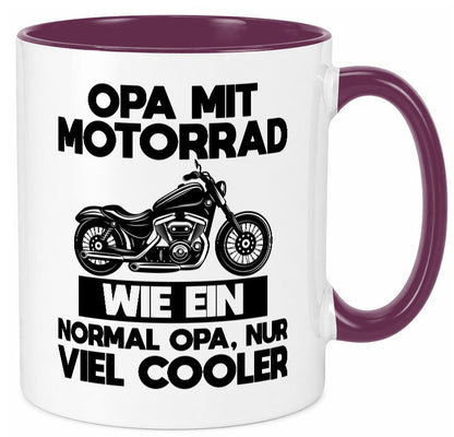 Opa mit Motorrad, viel cooler | Motorrad lustig Familie Geschenkidee Geschenk Tasse