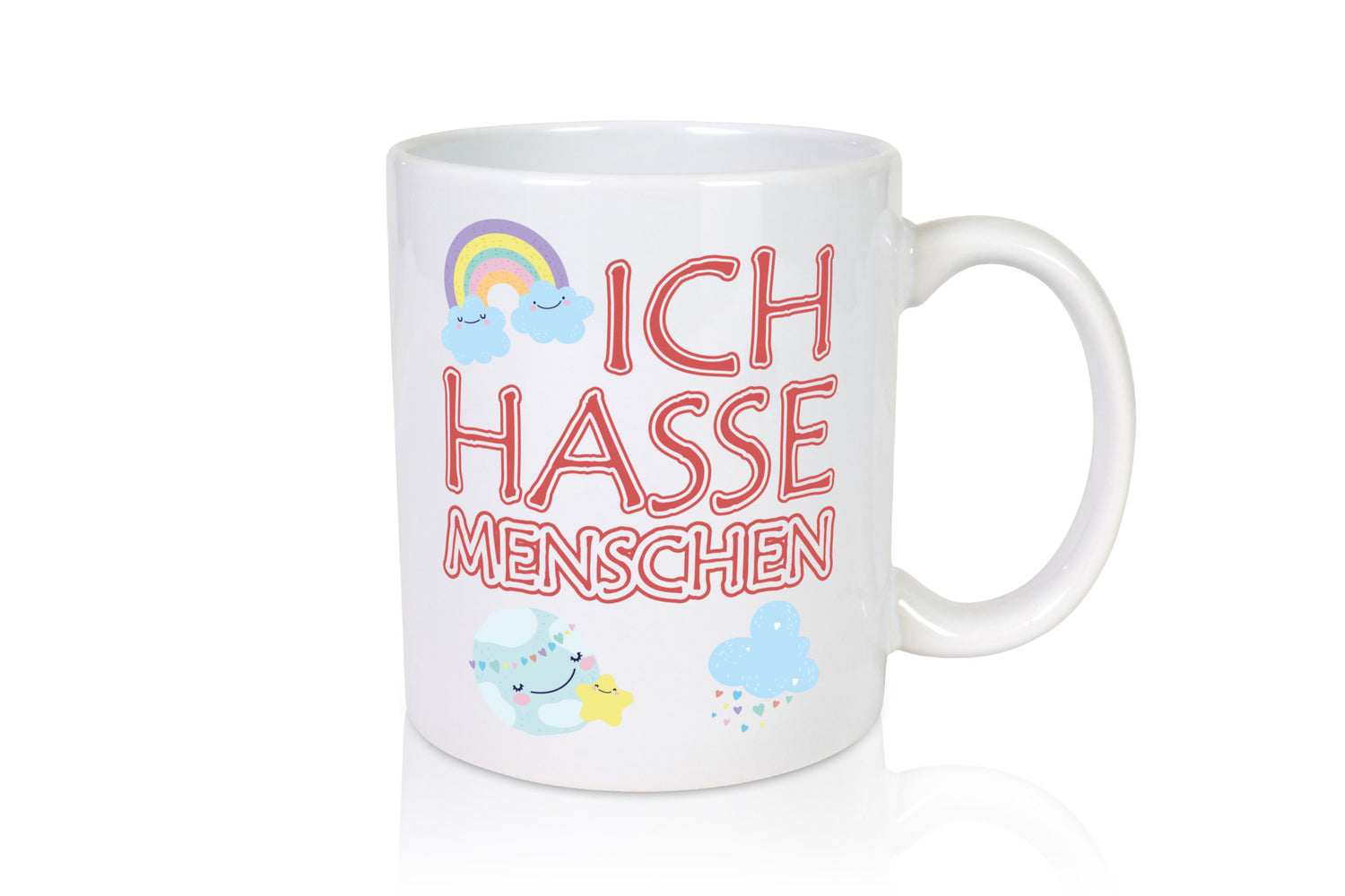 Kinderschrift - Ich hasse Menschen Humor Geschenkidee Tasse