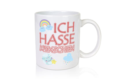 Kinderschrift - Ich hasse Menschen Humor Geschenkidee Tasse