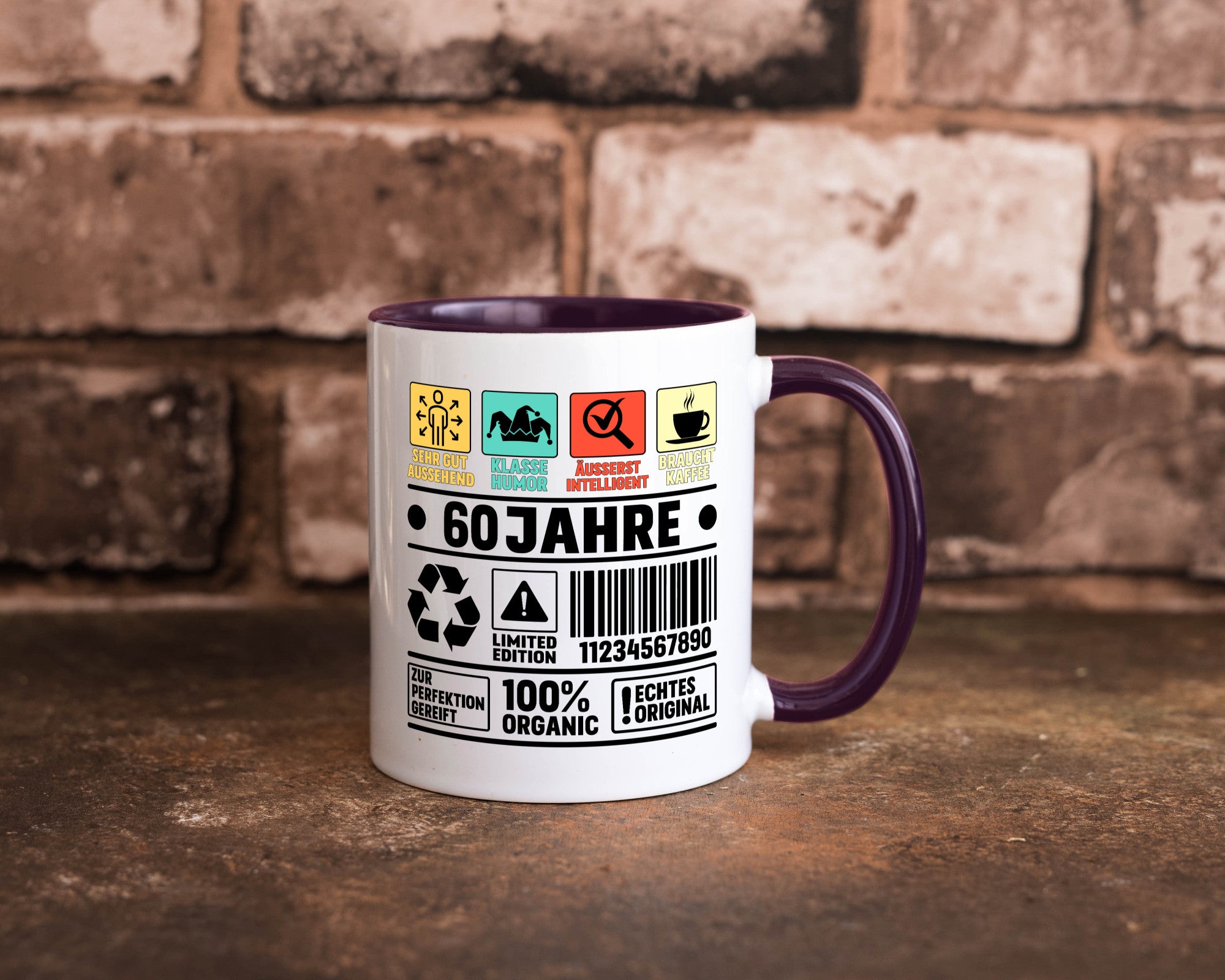 60. Geburtstag | 60 Jahre Humor Limited Edition Geschenkidee Tasse