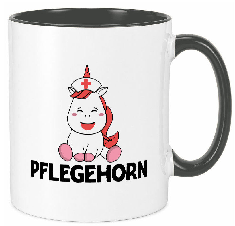 Pflegehorn | Krankenpflegerin Einhorn lustiger Spruch Geschenk Humor Tasse