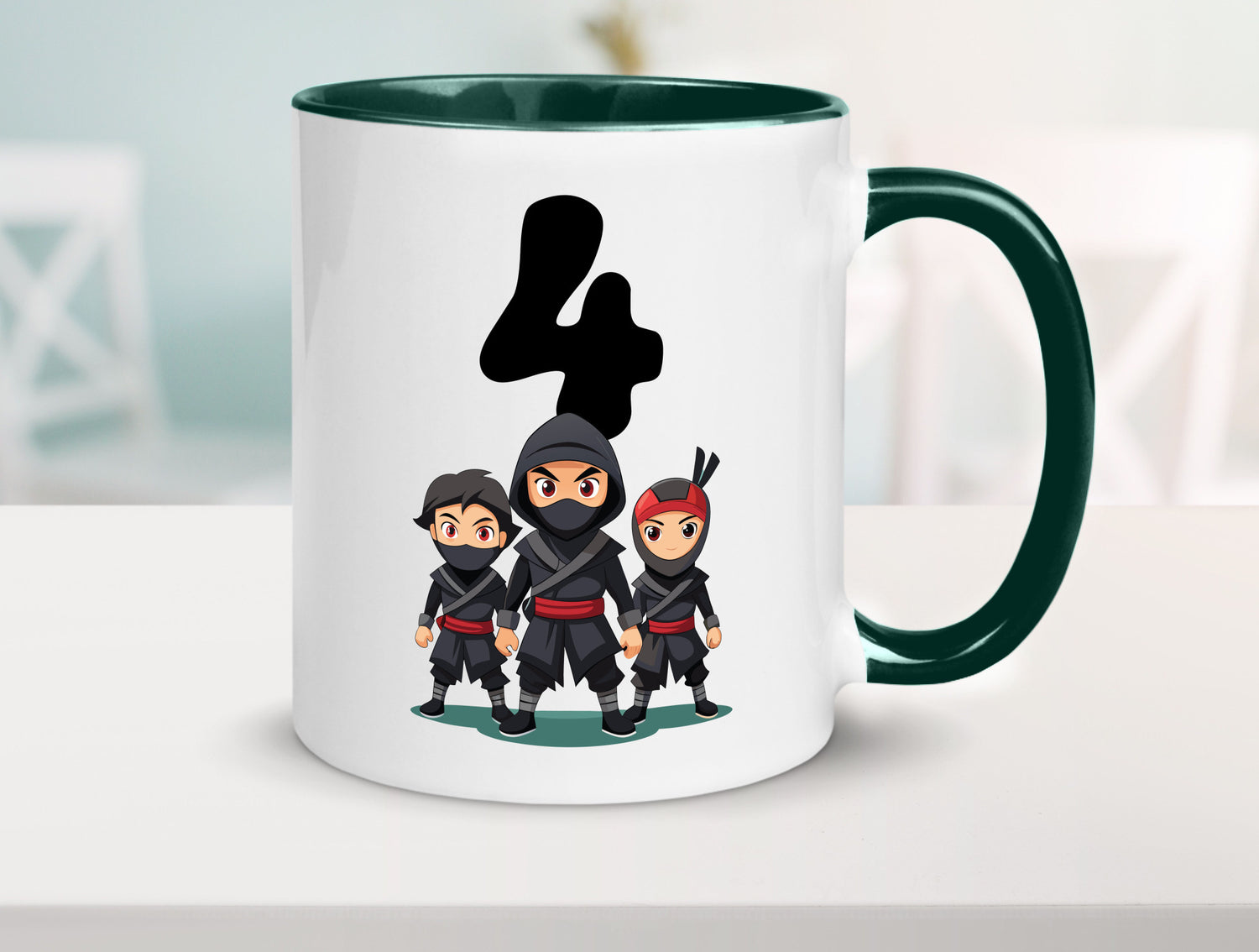 4. Geburtstag | 4 Jahre Ninja lustig Geschenkidee Geschenk Tasse
