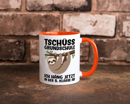 Tschüss Grundschule ich häng jetzt in der 5. Klasse ab Humor Geschenkidee Tasse