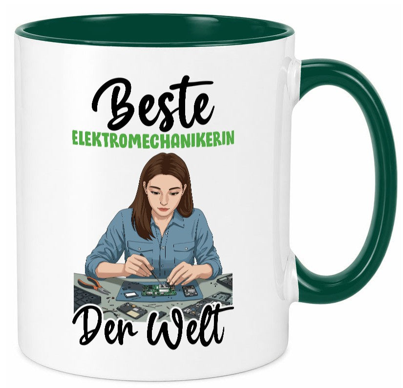 Beste Elektromechanikerin | Mechanikerin v2 Geschenkidee Humor Tasse
