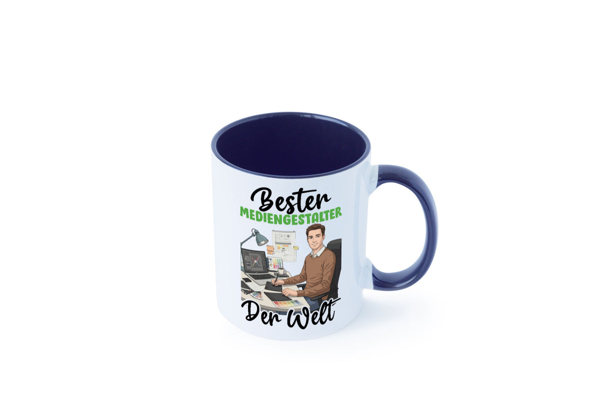 Bester Mediengestalter | Medien v2 Geschenk Humor Geschenkidee lustiger Spruch Tasse