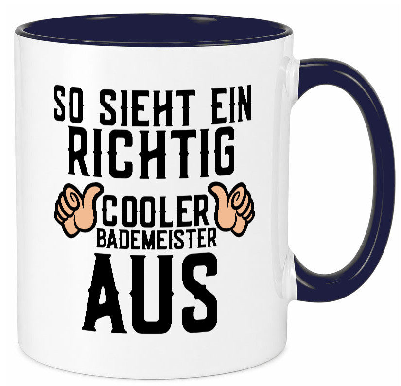 Richtig cooler Bademeister | Daumen hoch Schwimmbad lustig Humor Geschenkidee