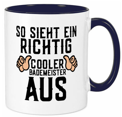 Richtig cooler Bademeister | Daumen hoch Schwimmbad lustig Humor Geschenkidee