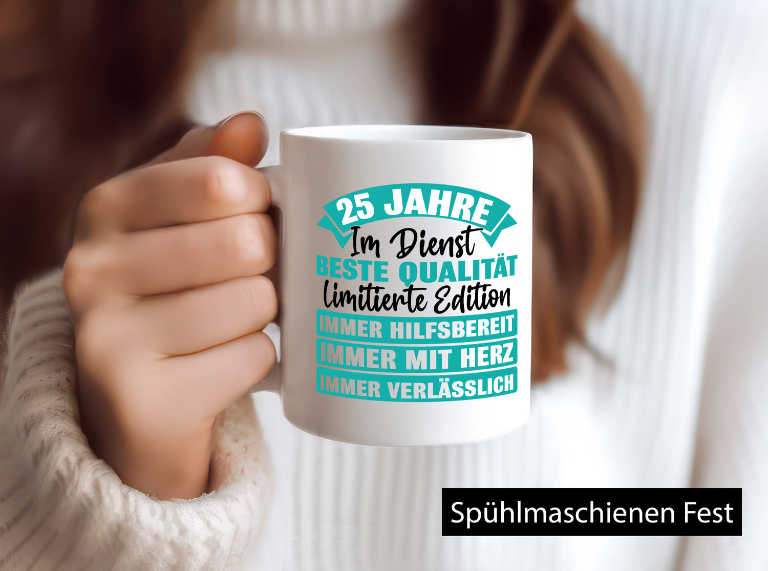 25 Jahre im Dienst | Jubiläum Arbeit lustiger Spruch Geschenk Kollegen Büro