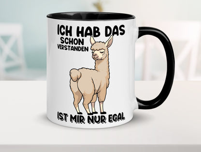 Hab ich verstanden ist mir nur egal | Lama Alpaka Geschenk Humor Geschenkidee Tasse