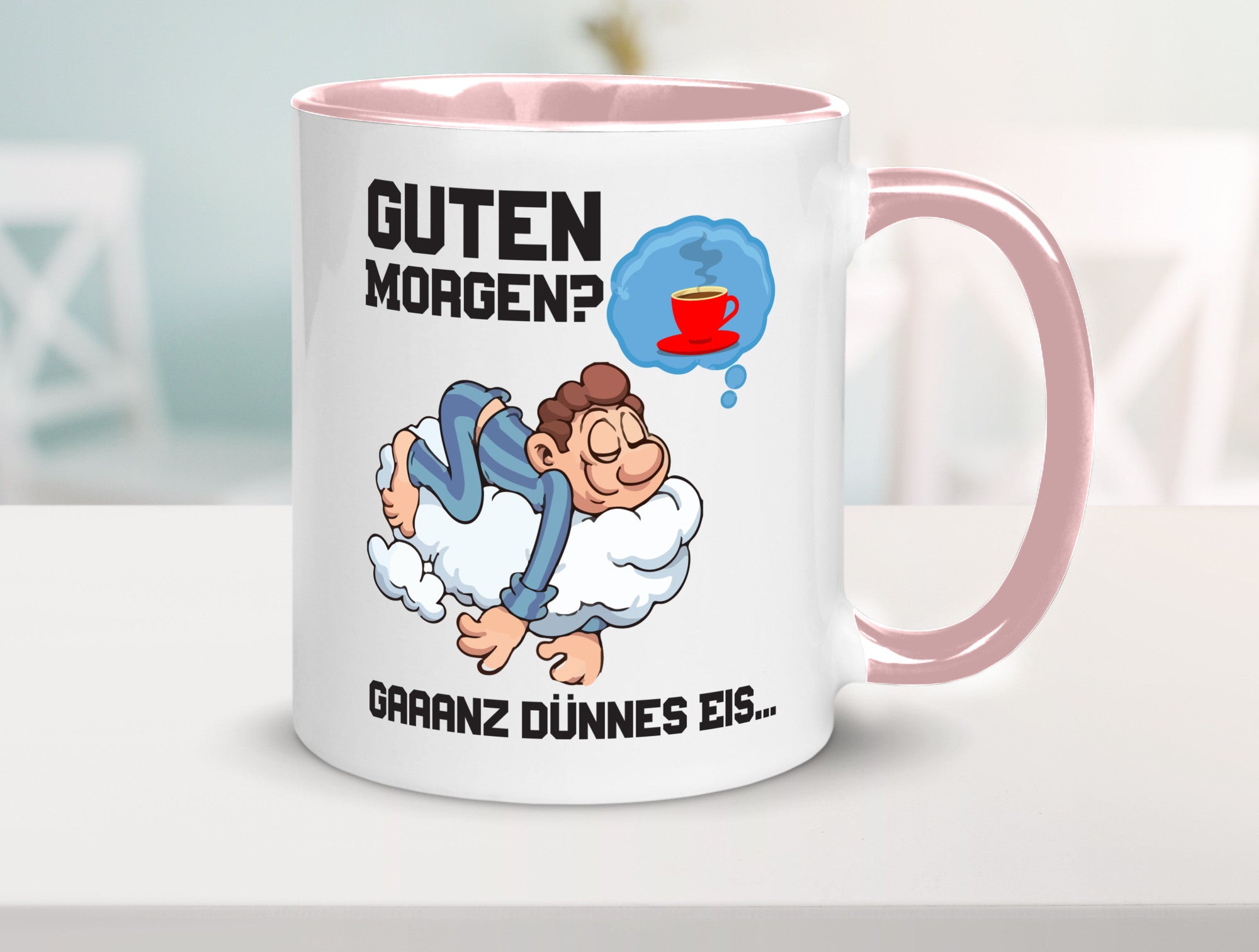 Ganz dünnes Eis | Morgenmuffel Tasse Kaffeetrinker Geschenkidee Humor