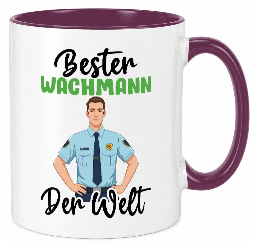Bester Wachmann | Wachpersonal Nachtwächter v2 Geschenk Humor Geschenkidee Tasse