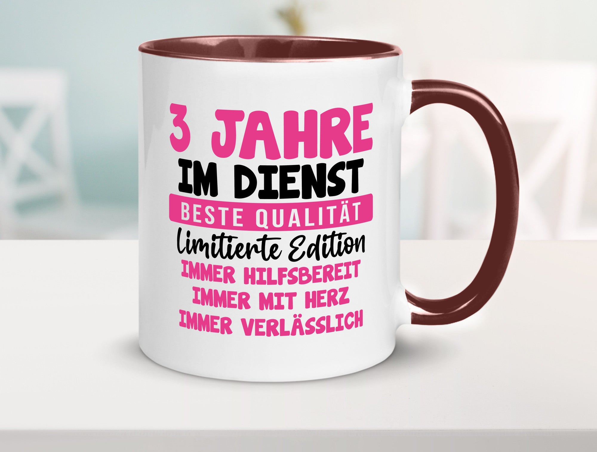3 Jahre im Dienst | Jubiläum Arbeit v10 lustiger Spruch Geschenk Kollegen Büro