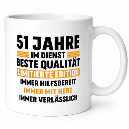 51 Jahre im Dienst | Jubiläum Arbeit lustiger Spruch Geschenk Kollegen Büro