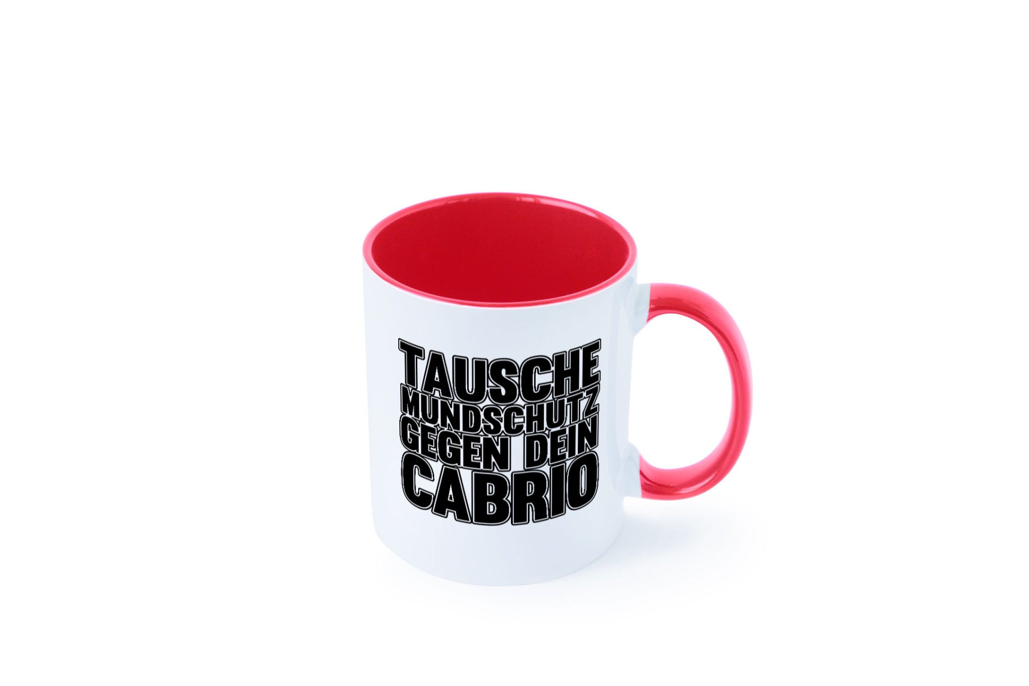 Tausche Mundschutz gegen Cabrio| | Cabrio Geschenkidee Humor Tasse