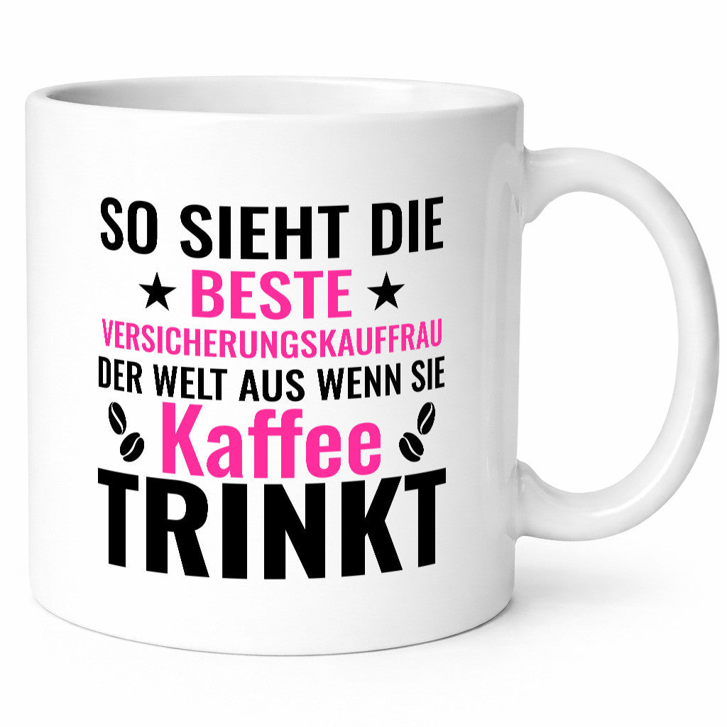 Kaffee trinkt: Versicherungskauffrau | Kauffrau Geschenk Humor Geschenkidee