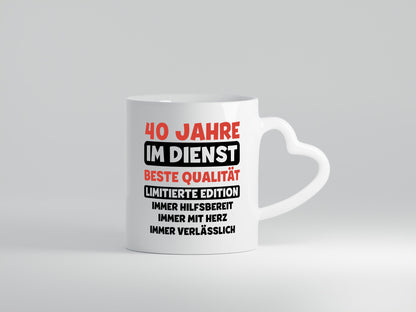 40 Jahre im Dienst | Jubiläum Arbeit v3 Humor Kollegen Büro Geschenkidee Tasse