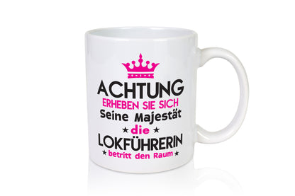 Seine Majestät Lokführerin | Zug Beruf Geschenkidee Arbeit Kollegen Büro Humor