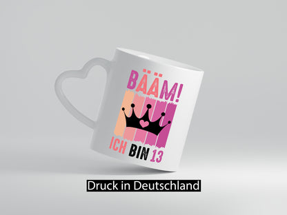 13. Geburtstag | 13 Jahre Bääm ich bin Krone lustig Geschenkidee Geschenk Tasse