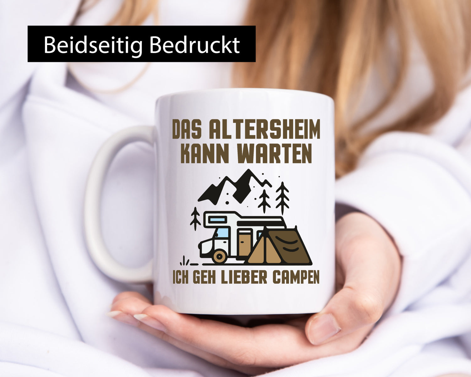 Altersheim kann warten, gehe campen | Wohnmobil Geschenkidee Humor Tasse