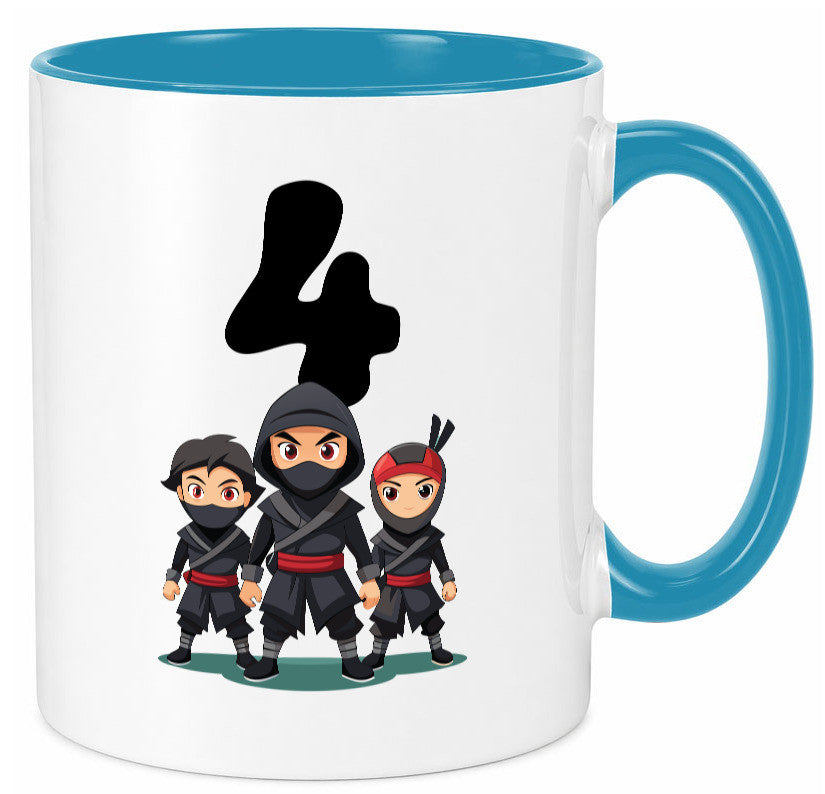 4. Geburtstag | 4 Jahre Ninja lustig Geschenkidee Geschenk Tasse