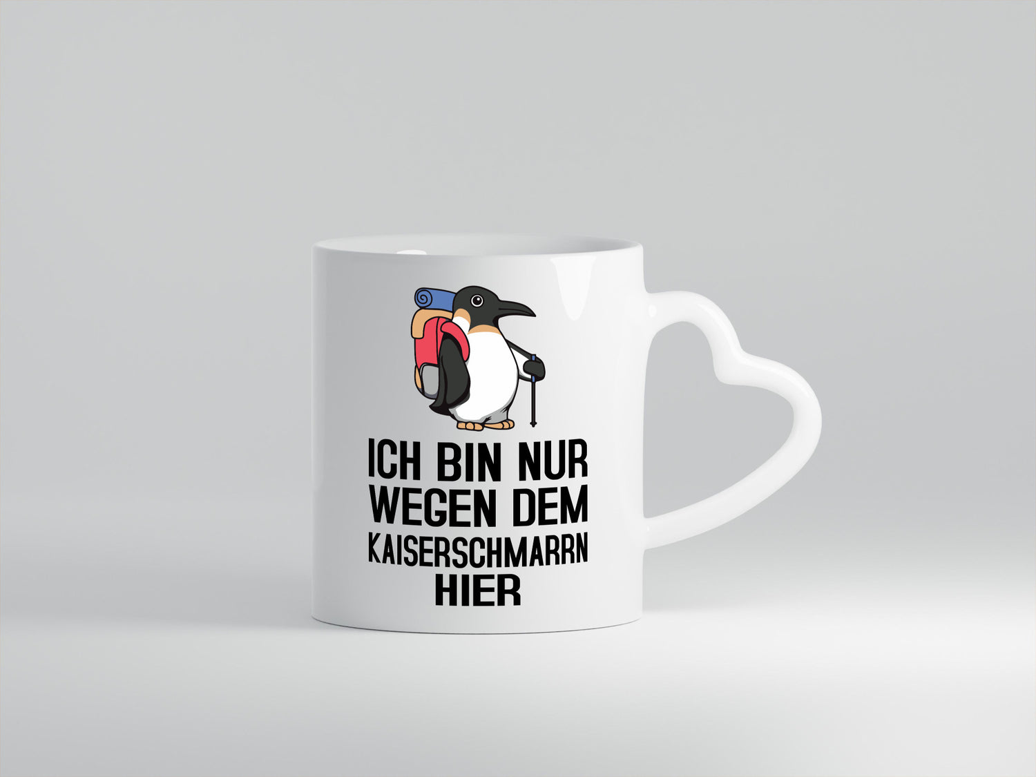 Nur wegen Kaiserschmarrn hier | Pinguin Rucksack lustig Humor Geschenkidee