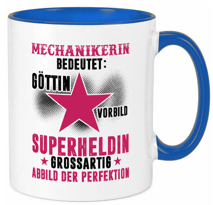 Bedeutung von Mechanikerin | KFZ Geschenkidee Humor Tasse