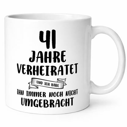 41 Jahre Verheiratet, immer noch am Leben! Geschenk Humor Geschenkidee lustiger