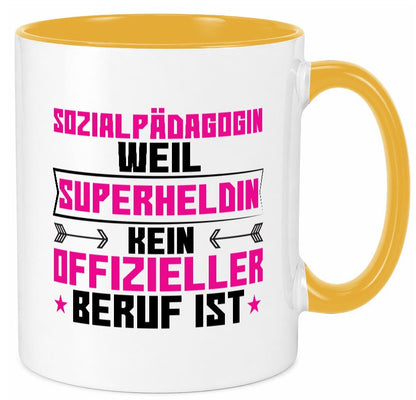 Superheldin Sozialpädagogin | Humor Pädagogin lustiger Spruch Geschenk Tasse